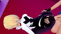 Spider Gwen  version adulta  se quita el traje y se divierte en el hotel del amor usando sus pies Spider Gwen  version adulta  se quita el traje y se divierte en el hotel del amor usando sus pies