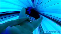 Public Tanning Booth Finger amp Dildo Fuck
