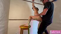 BDSM Submissive cum whore tied up and treated like trash slave