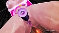 Handcuffed 3d hentai hottie gets her pussy fucked hard with a dildo Handcuffed 3d hentai hottie gets her pussy fucked hard with a dildo