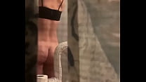 Spying on my sexy ass neighbor before shower Spying on my sexy ass neighbor before shower