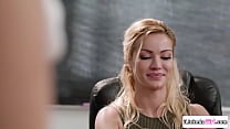 Teen student having threesome with lesbian instructors Teen student having threesome with lesbian instructors