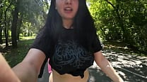 Wetting Jeans in Public and Public Blowjob