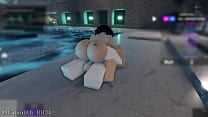Alone in the indoor pool with a shy girl turns into a rough fuck Sex with a follower 11 Session