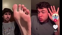  REPOST without the crop Horny for TikTok guys feet  Watch this 