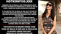 Hotkinkyjo in brown dress take tons of balls in her ass amp prolapse in ruined paper factory Hotkinkyjo in brown dress take tons of balls in her ass amp prolapse in ruined paper factory
