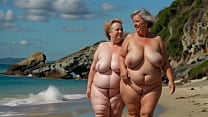Two fat grannies with big tits