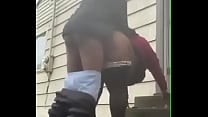 FUCKING BBW OUTSIDE IN THE COLD IN MY BACKYARD