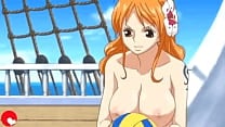 Nami Y Nico Robin Jugando Voley Nude Filter