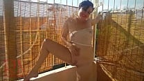 Wet t shirt  Nude lady is getting shower outside on the top of hotel  Nude yoga Wet t shirt  Nude lady is getting shower outside on the top of hotel  Nude yoga