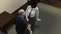 Japanese Step father taking care of his college step daughter Japanese Step father taking care of his college step daughter