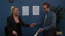 The office sex fantasy from the blonde milf with big tits and a shaved pussy finally gets fulfilled The office sex fantasy from the blonde milf with big tits and a shaved pussy finally gets fulfilled