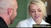 busty teen gives nuru sex massage