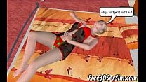 Tasty 3D german hottie playing with her pussy