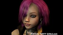 3d anime stripper in tight pink panties