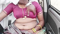 Big boobs house maid car sex Telugu dirty talks