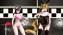 MMD Raiden Mei stockings garterbelt wiggle