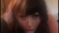 Cute teen deepthroats and pukes on cock Cute teen deepthroats and pukes on cock