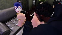 Second Life Black man fucks batwoman