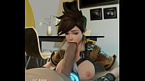 sexy tracer with big boobs blowjob Overwatch animepornhd com