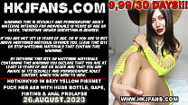 Hotkinkyjo in sexy yellow fishnet fuck her ass with huge bottle gape fisting amp anal prolapse Hotkinkyjo in sexy yellow fishnet fuck her ass with huge bottle gape fisting amp anal prolapse
