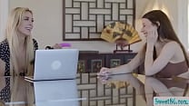 Pretty lesbians Charly and Aiden fuck pussy with strap on Pretty lesbians Charly and Aiden fuck pussy with strap on