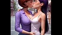 Helen Parr x Violet Parr lesbian compilation  AI generated 