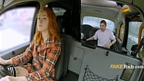 Female Prague Taxi Driver Seduces Client in Backseat