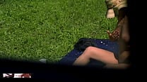 My neighbors  039  is tanning naked in the garden