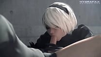 Nier Automata 2B Giving A Blowjob Rule 34