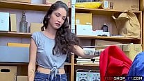 Tiny but big titted latina thief busted by a mall cop Tiny but big titted latina thief busted by a mall cop