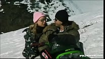 Liliane Tiger Has Her Perfect Ass Invaded on a Snowmobile